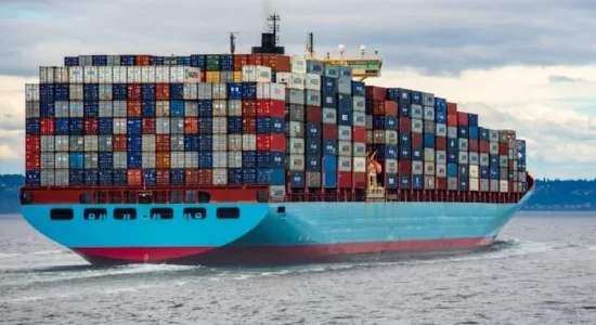 Container marítimo en alquiler utilizado en operaciones de aduanas y logística